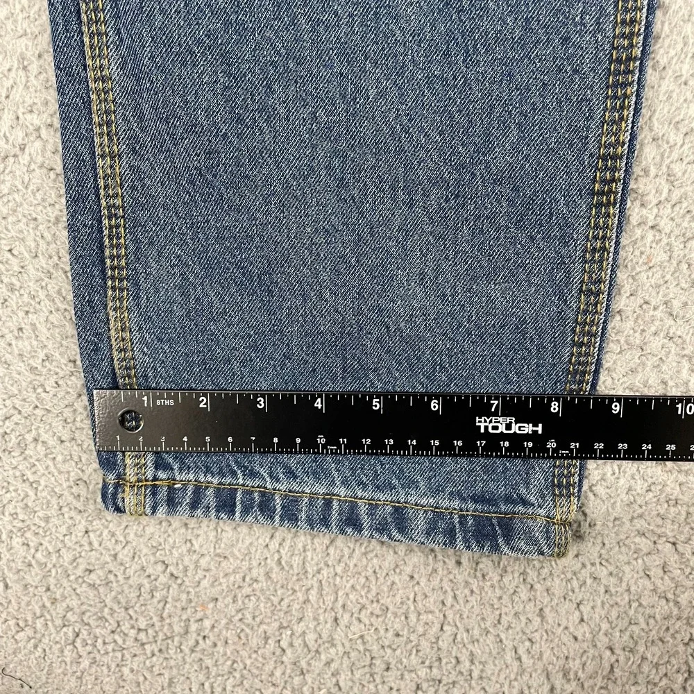 NWT Full Blue Carpenter Jeans Men 34x34 Dark Wash Relaxed Fit Workwear Denim
